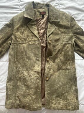 Green Sueded Leather Jacket